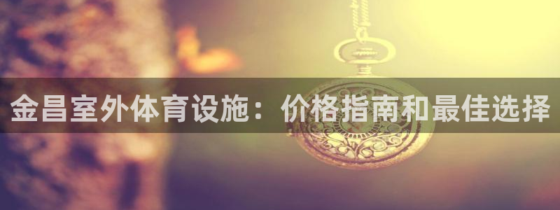 意昂体育3招商电话：金昌室外体育设施：价格指南和最佳