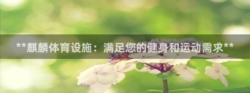 注册意昂3：**麒麟体育设施：满足您的健身和运动需求