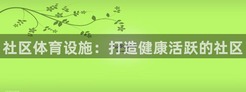 意昂体育3开户：社区体育设施：打造健康活跃的社区