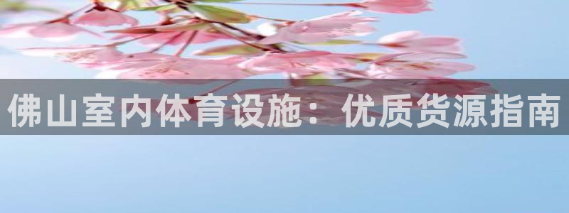意昂3娱乐代理怎么样：佛山室内体育设施：优质货源指南