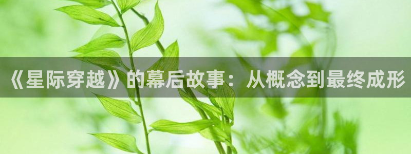 战地电影在线观看：《星际穿越》的幕后故事：从概念到最终成形